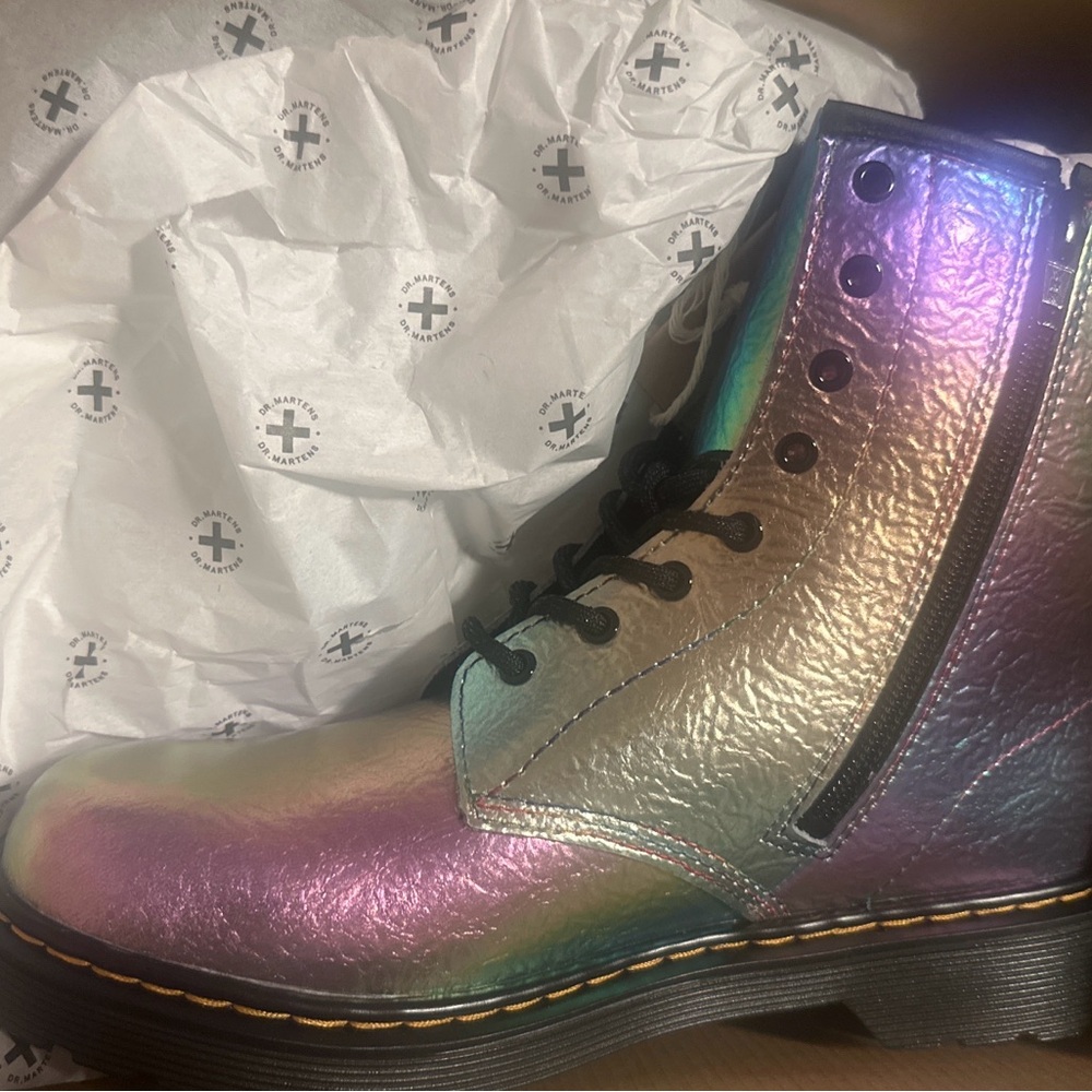 Dr. Martens Rainbow Crinkle Boots